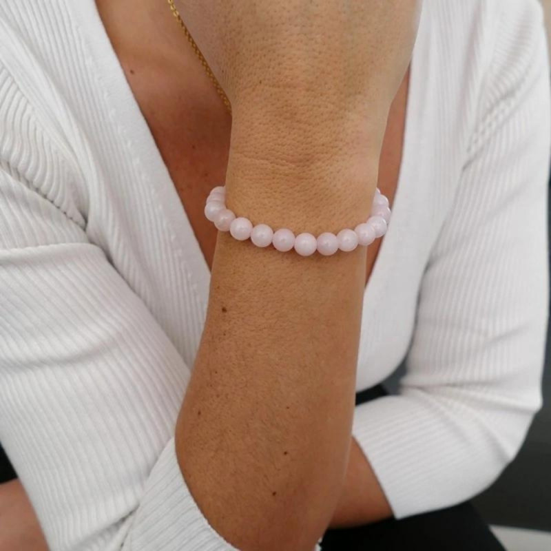 Bracelet Calme Paix et Tendresse avec Pierres Naturelles en Quartz Rose