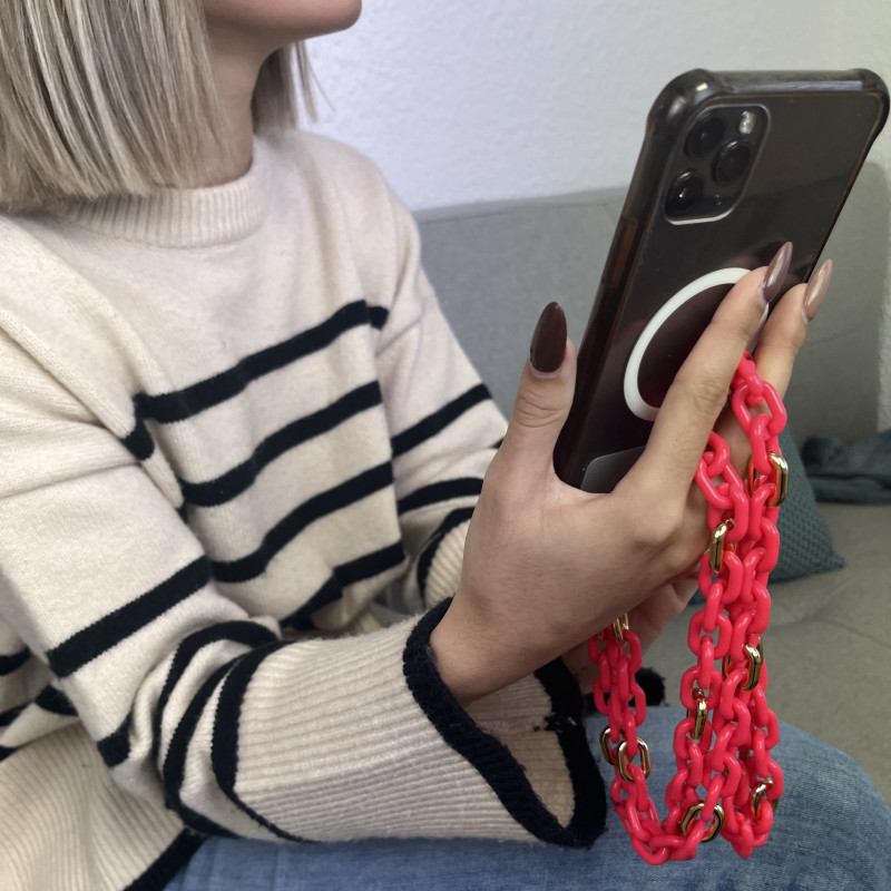 Chaîne de cou pour téléphone avec adaptateur universel