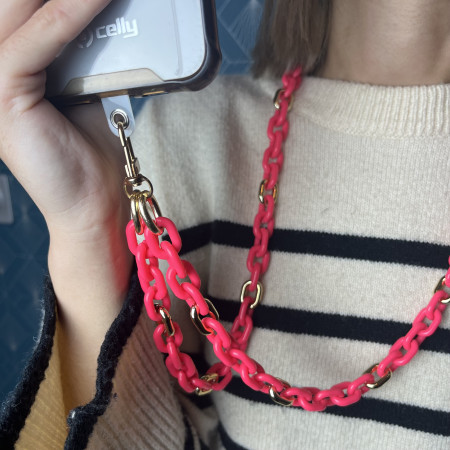 Chaîne de cou pour téléphone avec adaptateur universel