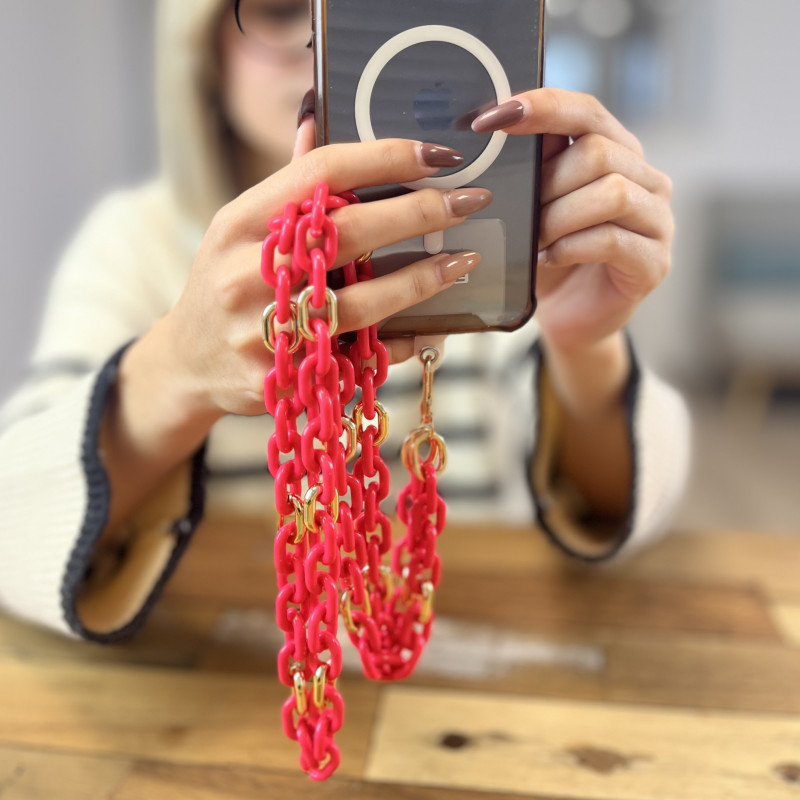 Chaîne de cou pour téléphone avec adaptateur universel