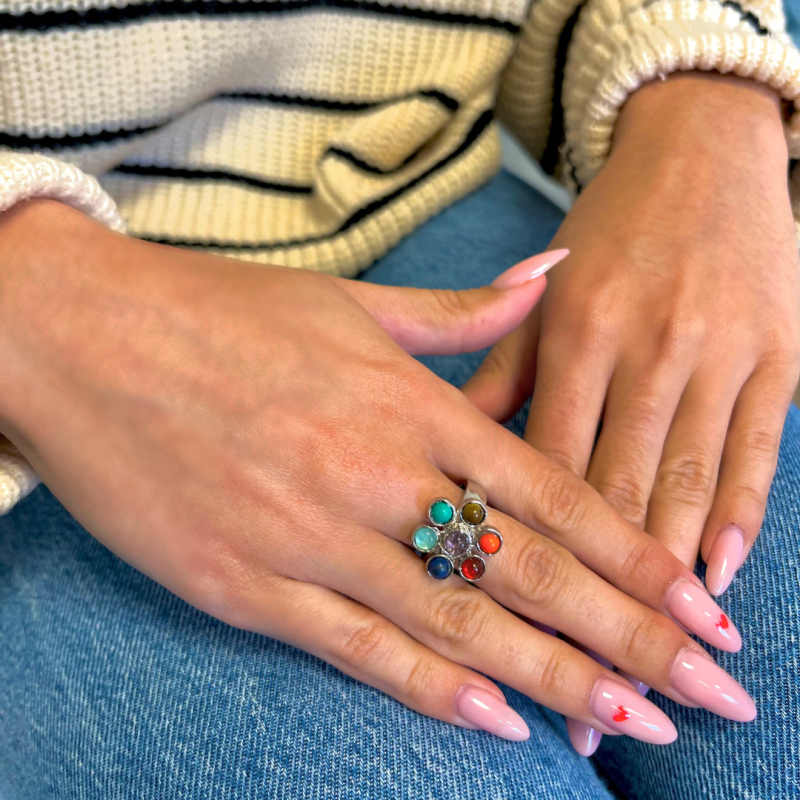 Bague Fleur de Vie 7 Chakras Équilibre Intérieur - CHAKRA RING
