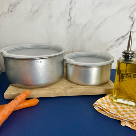 AM676S : Batterie de Cuisine 12 Pièces Arthur Martin en Aluminium avec Accessoires Tous Feux - Argent