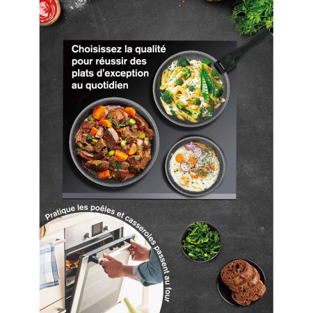 AM676S : Batterie de Cuisine 12 Pièces Arthur Martin en Aluminium avec Accessoires Tous Feux - Argent