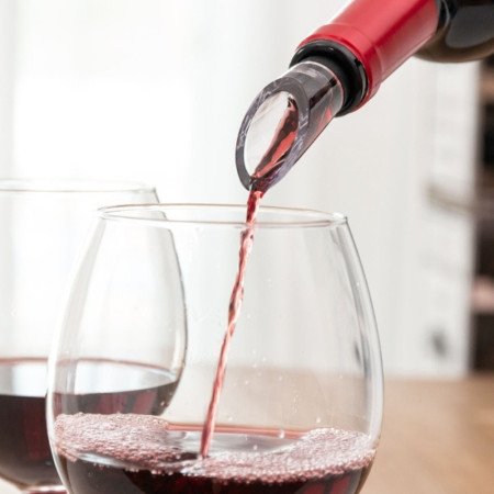Refroidisseur de Vin 2-en-1 Bâton de Refroidissement et Aérateur en Acier Inoxydable avec Bec Verseur Intégré
