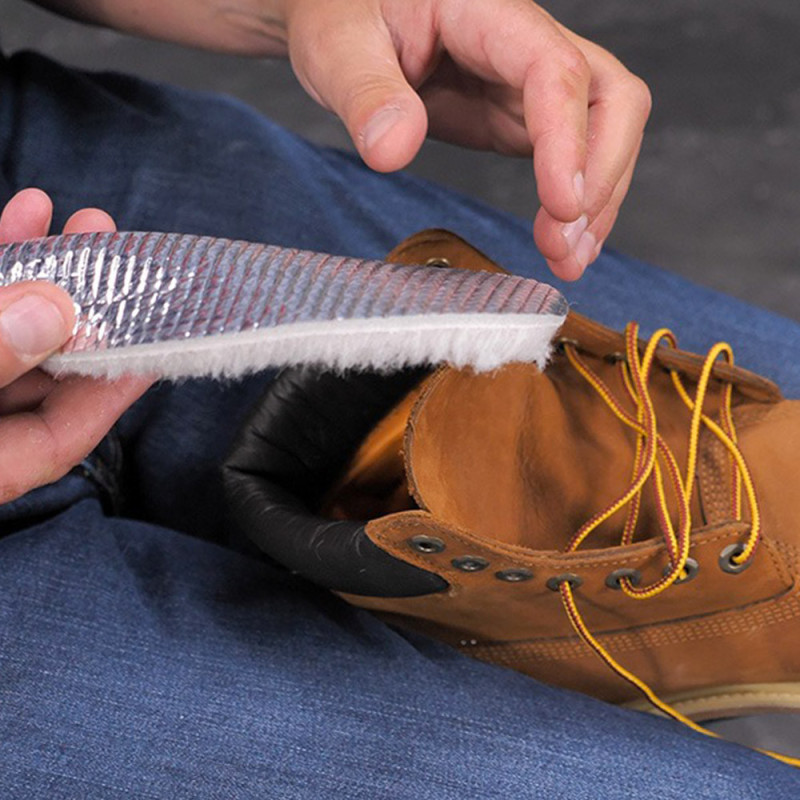 THERMIC INSOLES : Paire de Semelles Thermiques Douces et Chaudes Découpables du 36 au 46