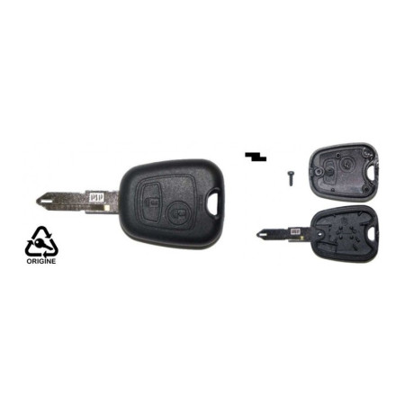 Coque de Clé Rabattable à 2 Boutons Compatible Voitures PEUGEOT 106, 107, 206, 207, 306, 307 & CITROËN C1, C2, C3, C4, C5