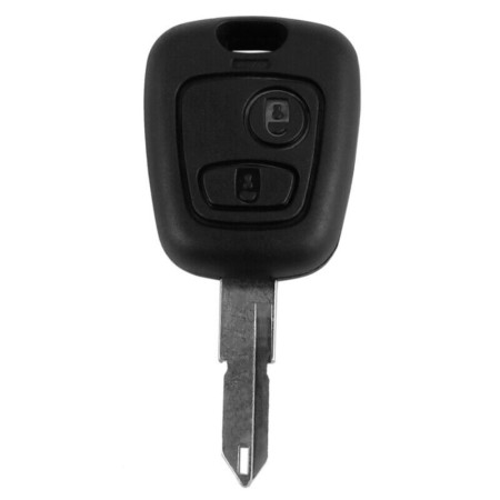 Coque de Clé Rabattable à 2 Boutons Compatible Voitures PEUGEOT 106, 107, 206, 207, 306, 307 & CITROËN C1, C2, C3, C4, C5