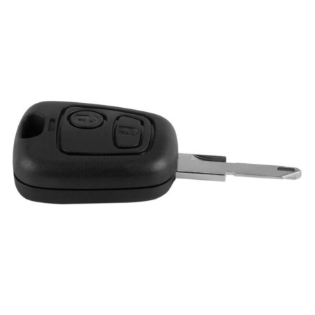 Coque de Clé Rabattable à 2 Boutons Compatible Voitures PEUGEOT 106, 107, 206, 207, 306, 307 & CITROËN C1, C2, C3, C4, C5
