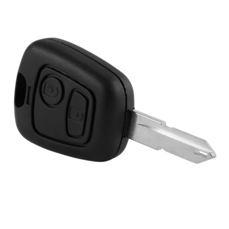 Coque de Clé Rabattable à 2 Boutons Compatible Voitures PEUGEOT 106, 107, 206, 207, 306, 307 & CITROËN C1, C2, C3, C4, C5