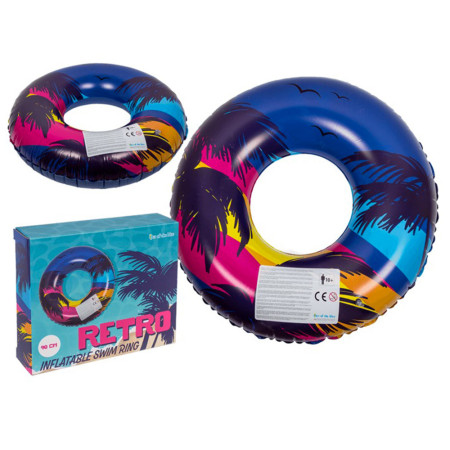 PALMBUOY : Bouée Gonflable Palmier et Sunset Retro 90 cm