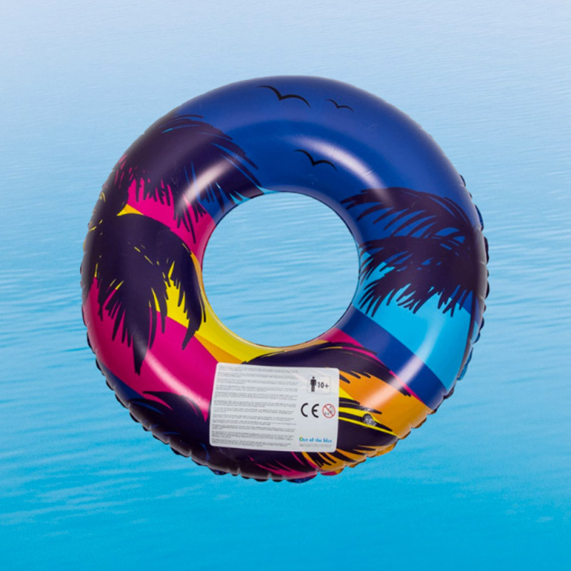 PALMBUOY : Bouée Gonflable Palmier et Sunset Retro 90 cm