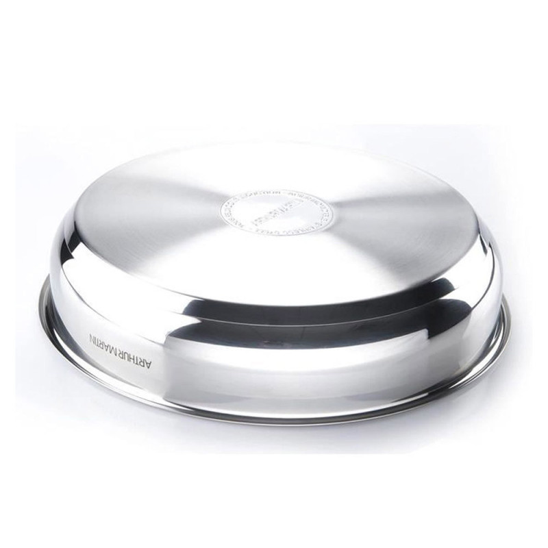 AM5535 : Batterie de Cuisine 15 Pièces Arthur Martin Poêles et Casseroles en Acier Inoxydable avec Accessoires