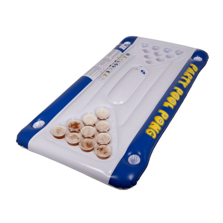 POOL PONG GAME : Matelas Gonflable de Beer Pong avec Accessoires pour Piscine