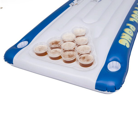 POOL PONG GAME : Matelas Gonflable de Beer Pong avec Accessoires pour Piscine
