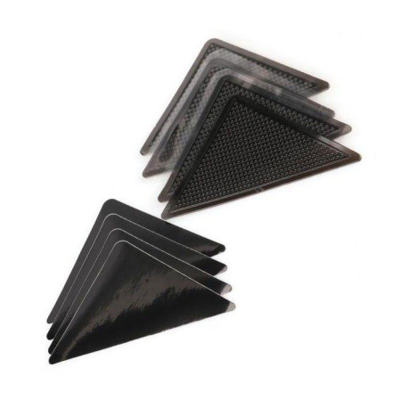 Lot de 4 Supports Anti-Dérapants pour Tapis avec Autocollants
