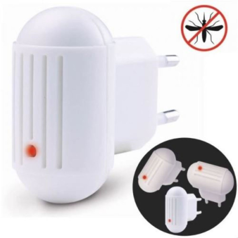 Pack de 3 Prises Répulsif Moustique à Ultrasons avec LED