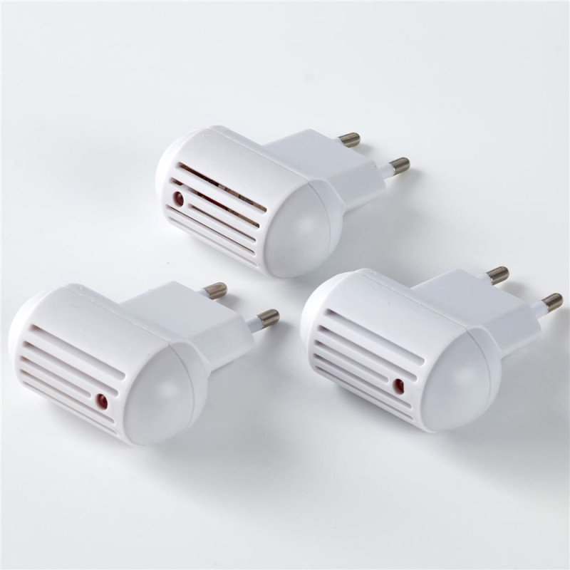 Pack de 3 Prises Répulsif Moustique à Ultrasons avec LED