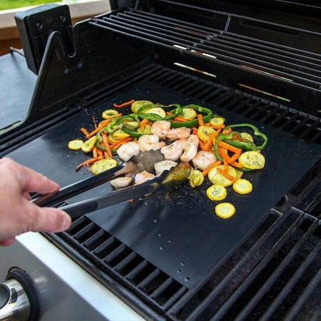 Feuille de Cuisson BBQ Antiadhésive et Réutilisable pour Plancha  Barbecue