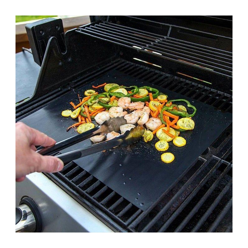 Feuille de Cuisson BBQ Antiadhésive et Réutilisable pour Plancha  Barbecue