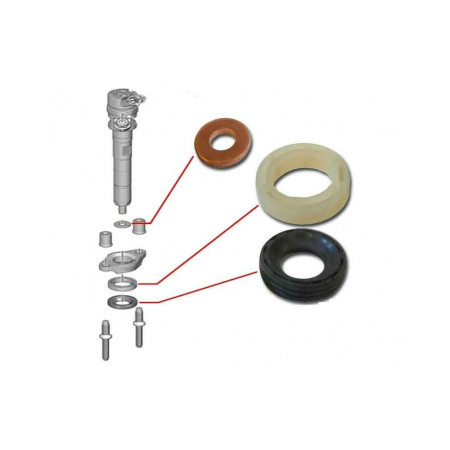 Kit de Joints Toriques pour Injecteurs compatible 1.6 HDI Peugeot Citroën Mini