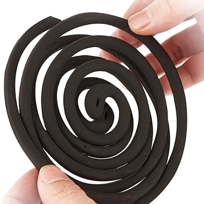 Pack de 10 Spirales Anti-Moustiques à la Citronnelle avec 2 Socles Métalliques pour Usage Extérieur - Efficace jusqu'à 8 Heures
