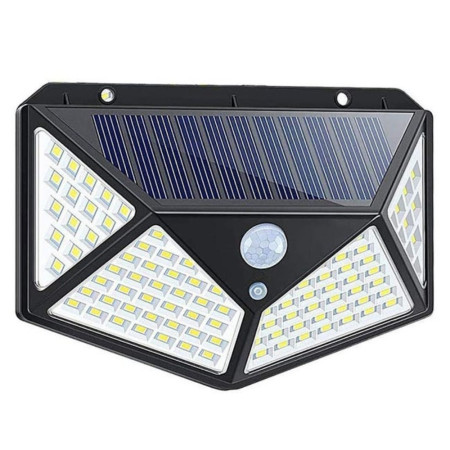 Lampe Solaire Extérieur 100 LED : Éclairage Mural Sans Fil à 120° avec Détecteur de Mouvement