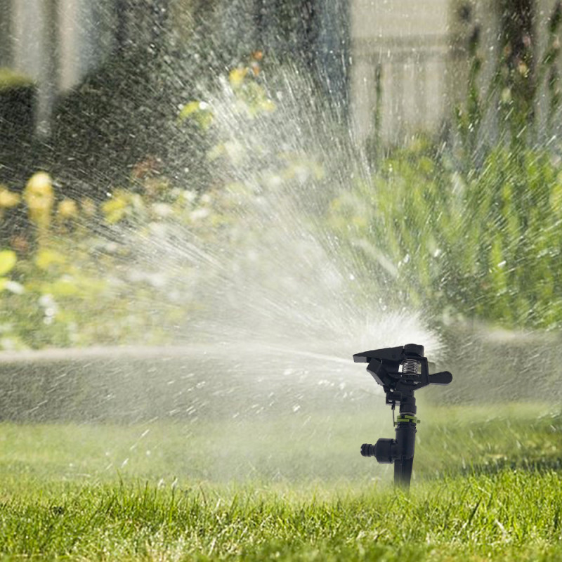 ROTAJET : Arroseur de Jardin sur Piquet avec Jet Réglable et Rotation 30° - 360°