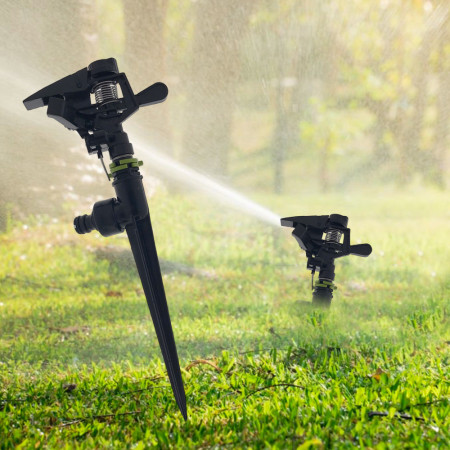 ROTAJET : Arroseur de Jardin sur Piquet avec Jet Réglable et Rotation 30° - 360°