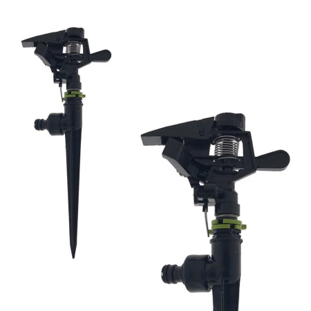 ROTAJET : Arroseur de Jardin sur Piquet avec Jet Réglable et Rotation 30° - 360°