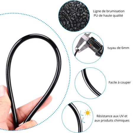 Kit Complet de Brumisateur Extérieur de 20M pour Terrasse, Parasol, Patio ou Serre