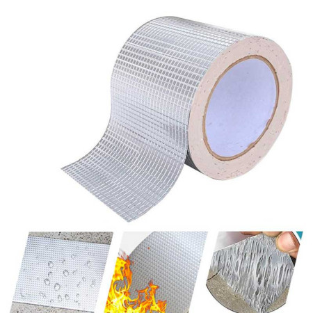 Ruban Butyle en Aluminium Ultra-Etanche pour les Fuites et Fissures sur Tout Types de Matériaux et Supports - 50mm x 5M