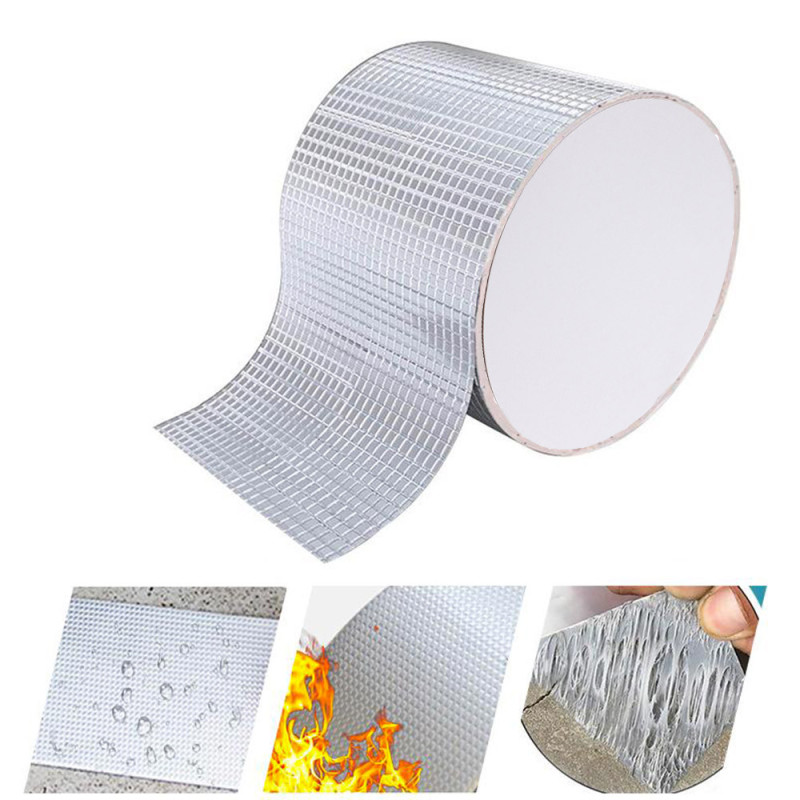 Ruban Butyle en Aluminium Ultra-Etanche pour les Fuites et Fissures sur Tout Types de Matériaux et Supports - 50mm x 5M