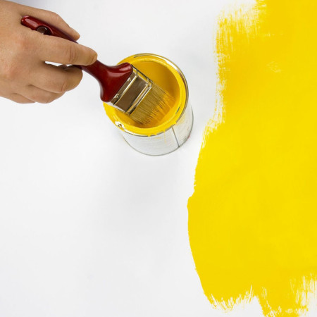 PAINTSET : Set de 5 Pinceaux Synthétiques Plats pour Peintures à Base d'Eau