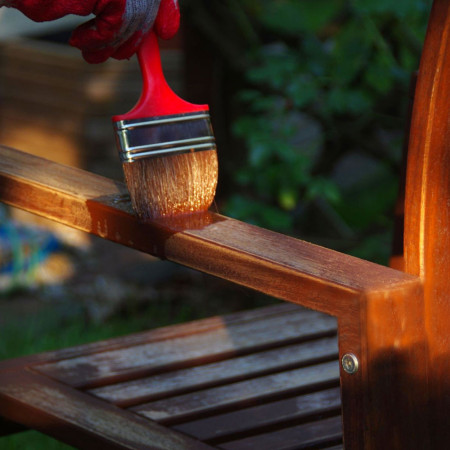 PAINTSET : Set de 5 Pinceaux Synthétiques Plats pour Peintures à Base d'Eau