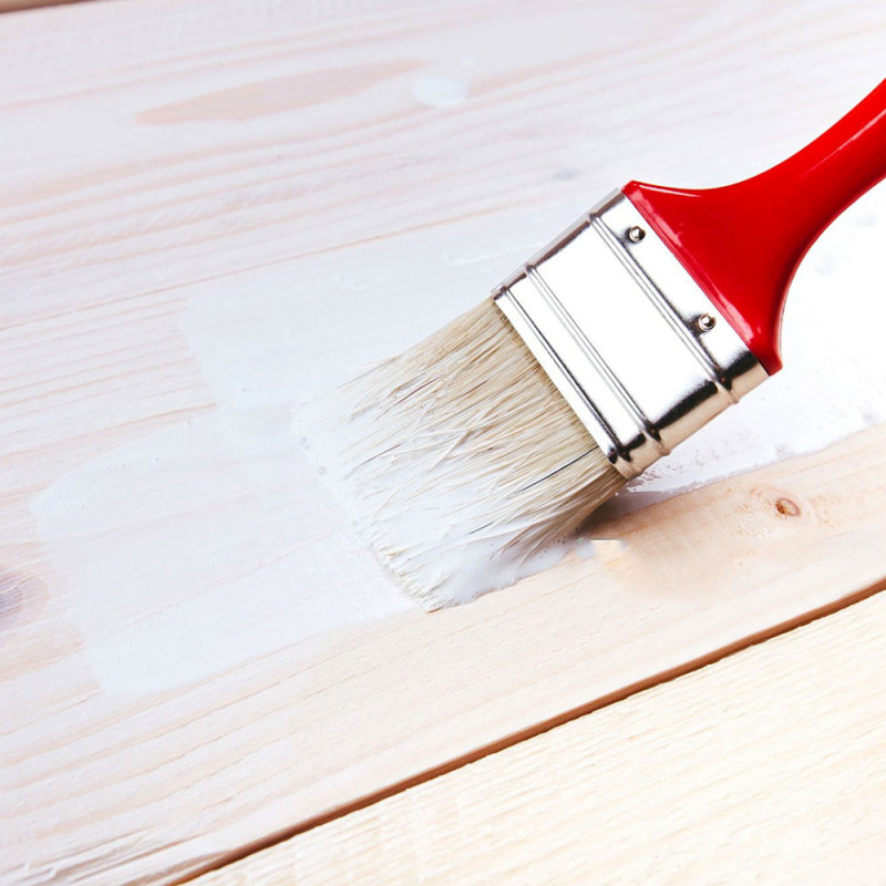 PAINTSET : Set de 5 Pinceaux Synthétiques Plats pour Peintures à Base d'Eau