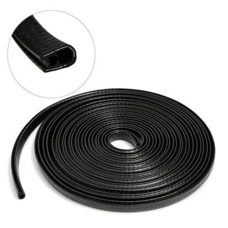 Protection Porte de Voiture 4M Noir - Bande de Joint en Caoutchouc Anti-Collision en Forme de U