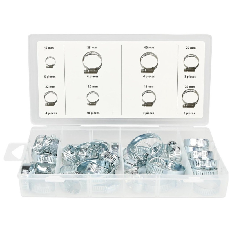 Jeu de 40 Colliers de Serrage de 8 Tailles Différentes - Ideal pour le Bricolage, la Fixation des Tuyaux