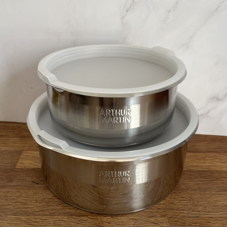 AM0025 : Batterie de Cuisine 10 Pièces Arthur Martin Poêles et Casseroles en Inox avec Accessoires, Tous Feux Dont Induction