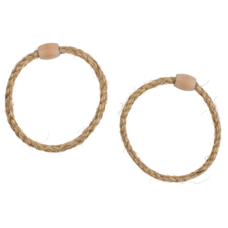 Jeu de Lancer et d'Adresse en Bois avec 1 Piquet et 4 Cordes en Jute