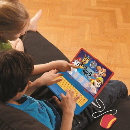 Ordinateur Éducatif Bilingue La Pat'Patrouille Lexibook pour Enfants avec 124 Activités pour Apprendre l'Anglais et le Français