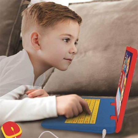 Ordinateur Éducatif Bilingue La Pat'Patrouille Lexibook pour Enfants avec 124 Activités pour Apprendre l'Anglais et le Français