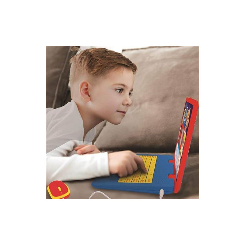 Ordinateur Éducatif Bilingue La Pat'Patrouille Lexibook pour Enfants avec 124 Activités pour Apprendre l'Anglais et le Français