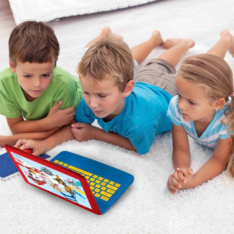 Ordinateur Éducatif Bilingue La Pat'Patrouille Lexibook pour Enfants avec 124 Activités pour Apprendre l'Anglais et le Français