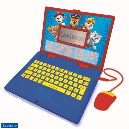 Ordinateur Éducatif Bilingue La Pat'Patrouille Lexibook pour Enfants avec 124 Activités pour Apprendre l'Anglais et le Français