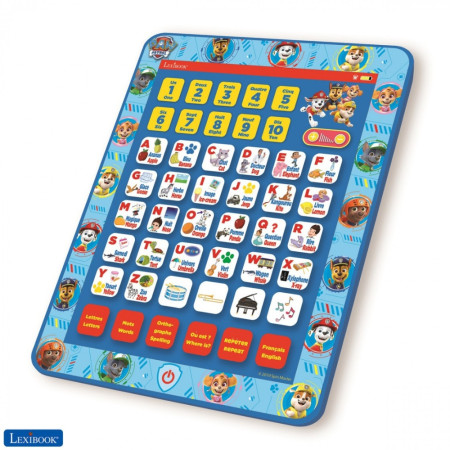 PATAB : Tablette Éducative Bilingue Lexibook La Pat'Patrouille Enfants avec Jeux et Activités Ludiques Anglais et Français