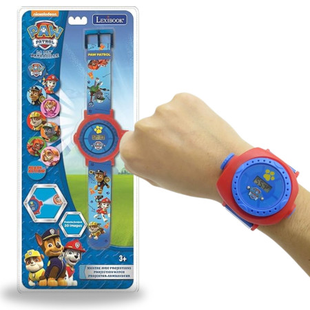 Montre Digitale Ajustable Lexibook avec Projections La Pat'Patrouille pour Enfants avec 20 Images