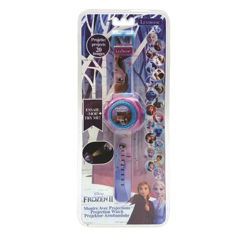 Montre Digitale Ajustable Lexibook avec Projections La Reine des Neiges pour Enfants avec 20 Images