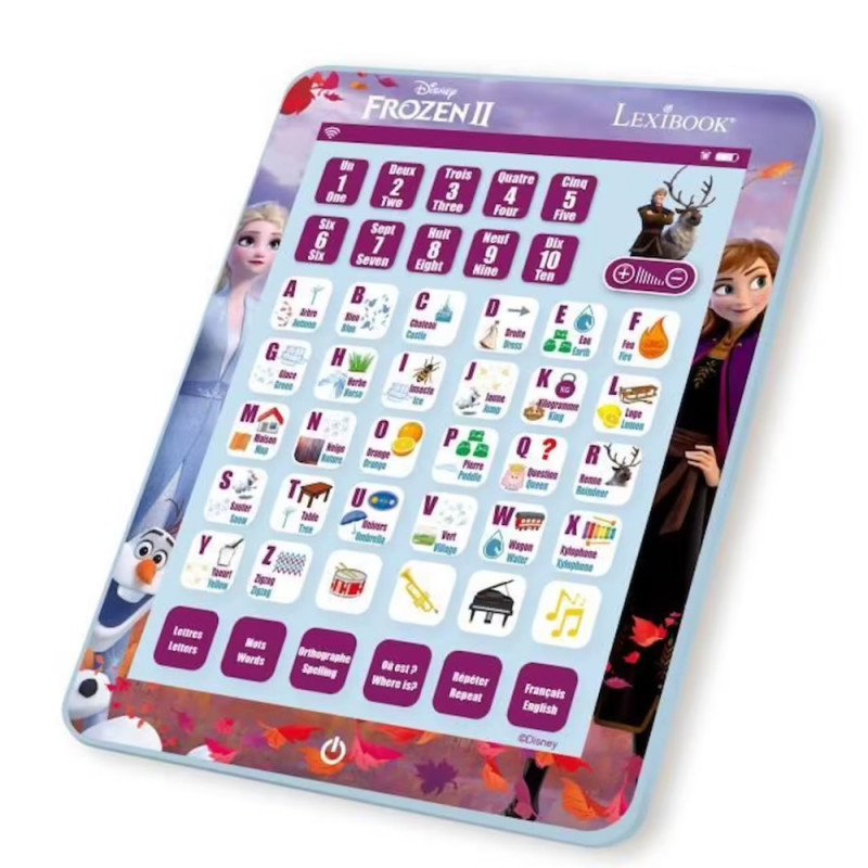 Tablette Éducative Bilingue Lexibook La Reine des Neiges Enfants avec Jeux et Activités Ludiques Anglais et Français