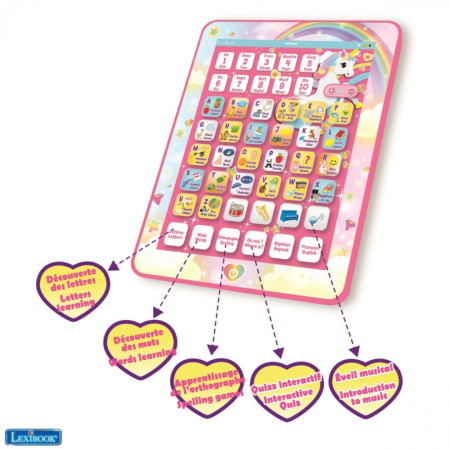 Tablette Éducative Bilingue Lexibook La Reine des Neiges Enfants avec Jeux et Activités Ludiques Anglais et Français