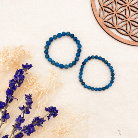Bracelet en Apatite Bleue Naturelle pour Favoriser le Calme et l'Apaisement